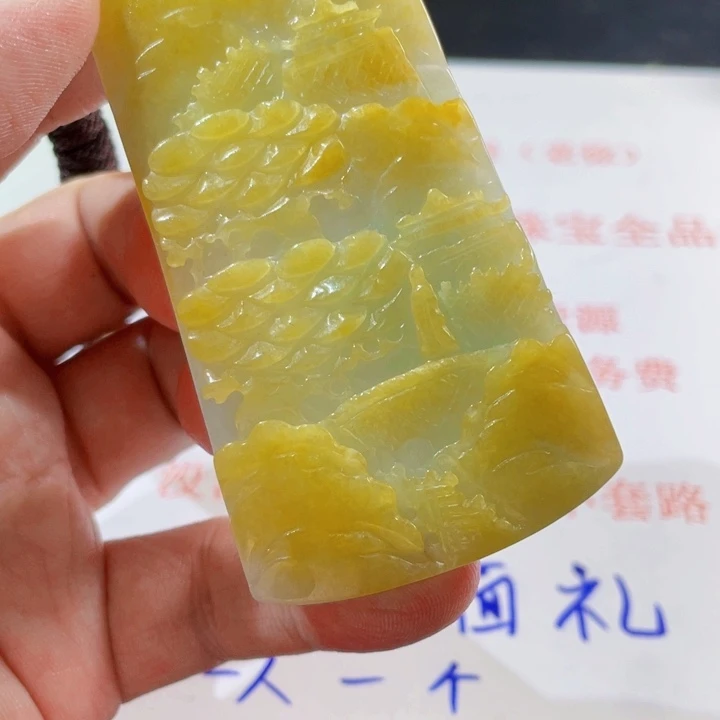 逍***享翡翠未镶嵌颈饰1135
