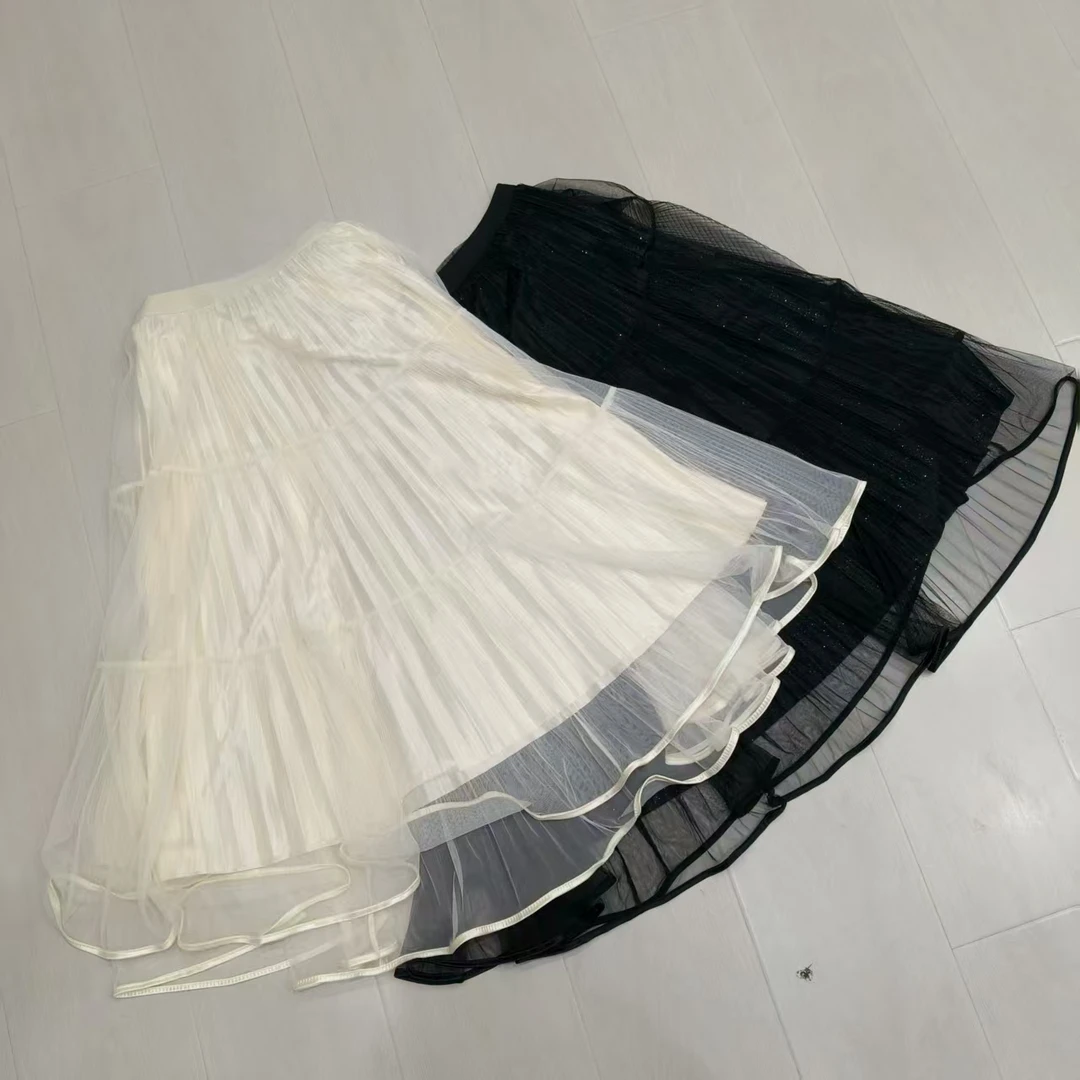 定制不支持7天无理由网纱半身裙细闪大码显瘦25961微瑕