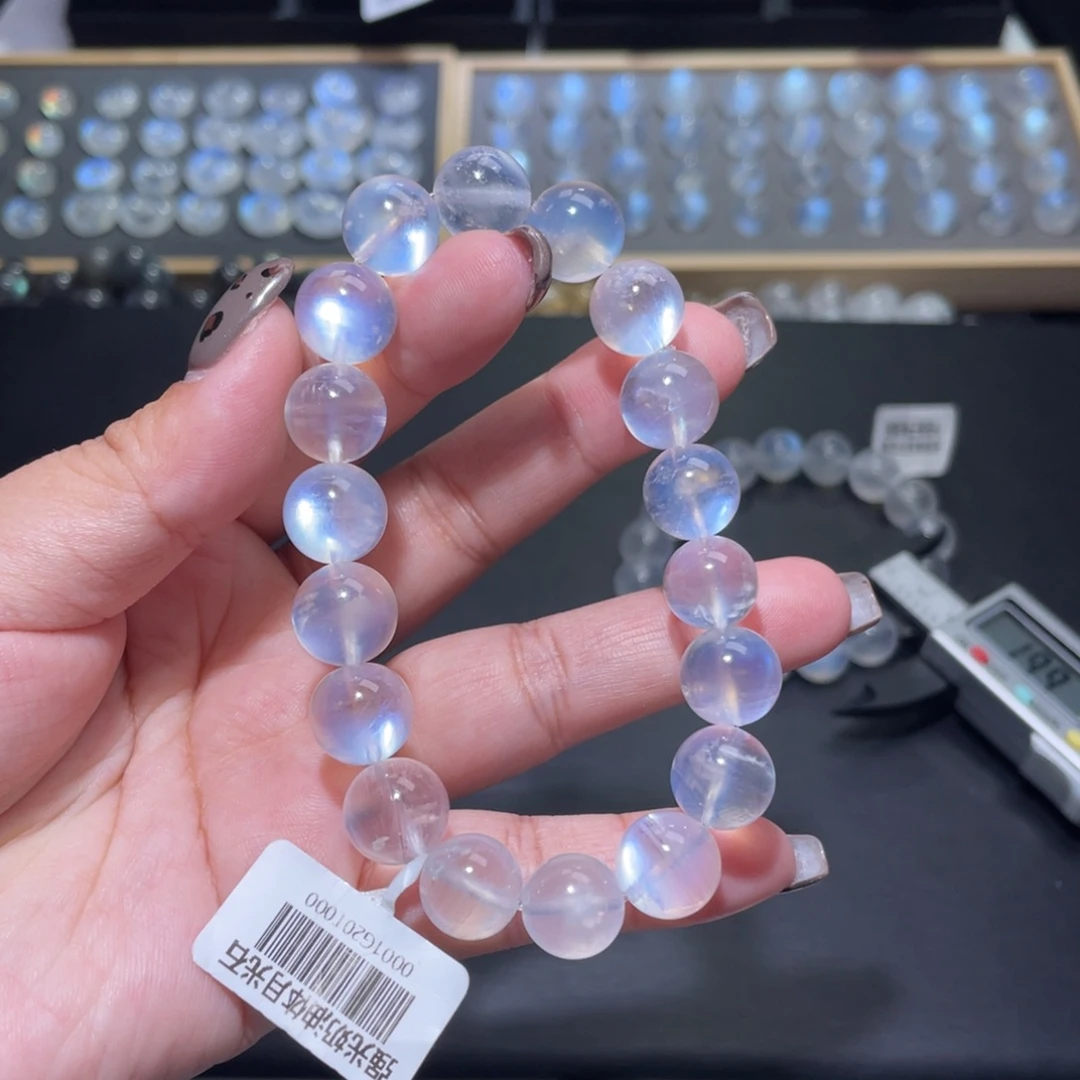 O***I长石未镶嵌手链蓝月光手链11mm+