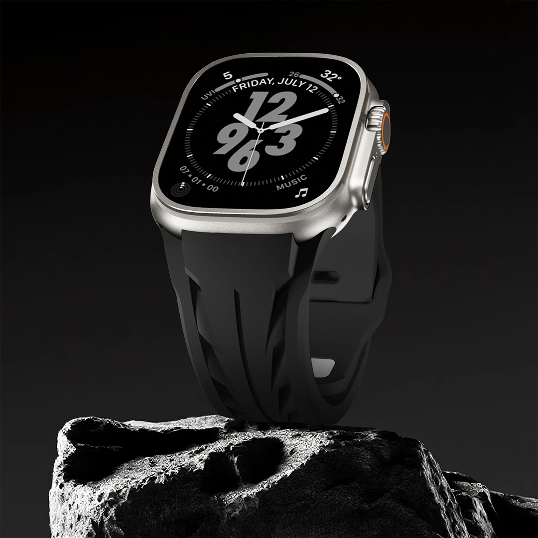 适用iwatch表带S10苹果手表表带applewatch9运动稻穗钉扣硅胶表带