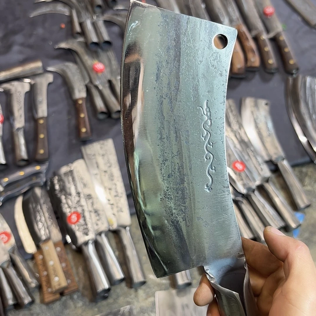 高碳锰钢云南阿老表手工锻打刀