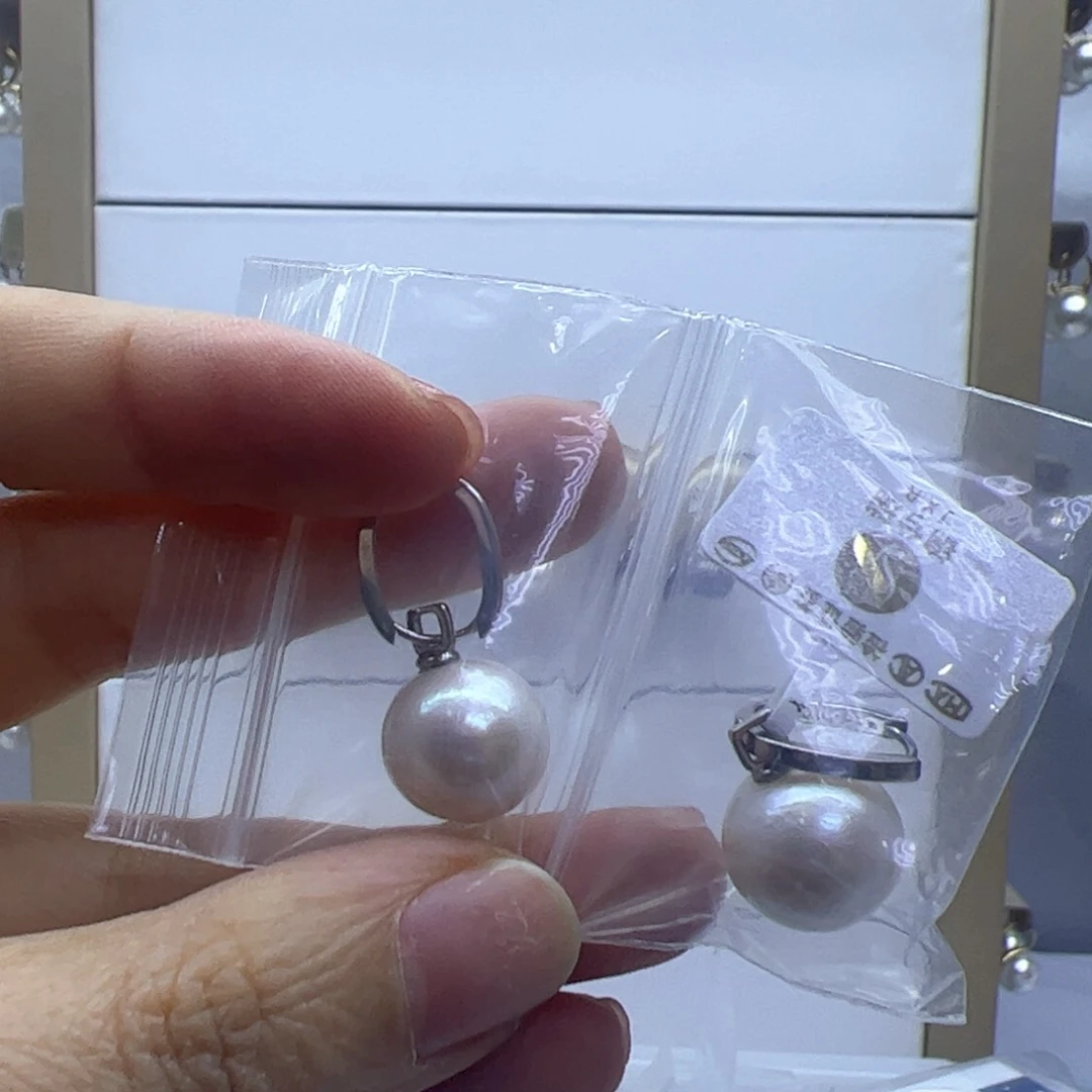 淡水珍珠耳饰银S925镶嵌
