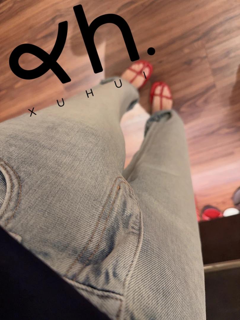 XUHUI-磨白蓝牛仔裤569156