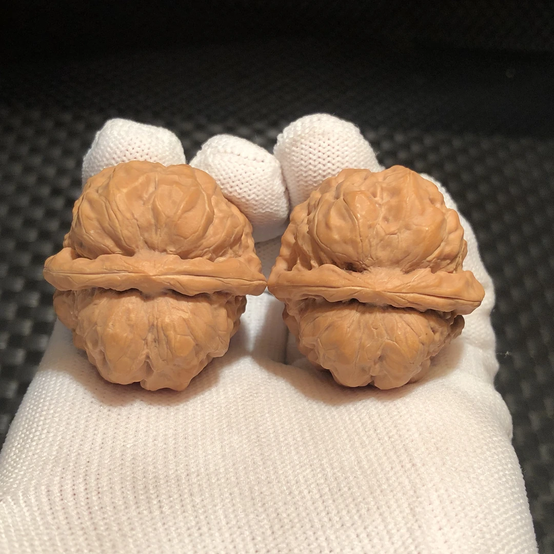 金蟾蛤蟆头 白茬 四开背 保真油性果36mm尺寸文玩核桃