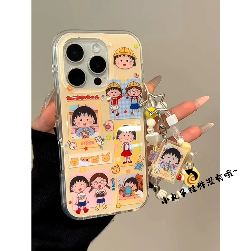 雅天立看书樱桃蛋糕挂件适用iPhone16大孔手机壳华为vivo小米oppo