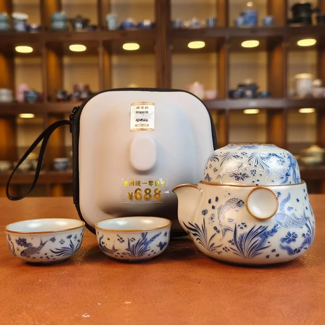 银皿荣聪鱼藻纹铜钱壶快客1241
