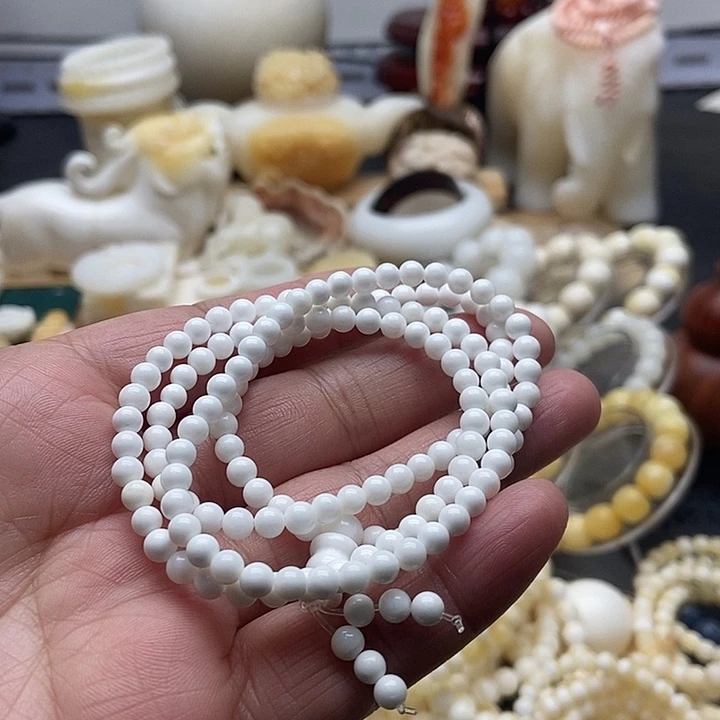 非金属贝壳全白通货0.4多圈