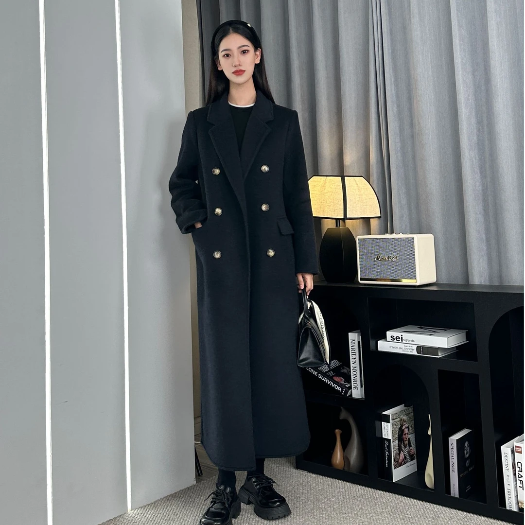 【倾城佳人】25款春季巴恩风防寒原创小香风加厚超长超模女款大衣