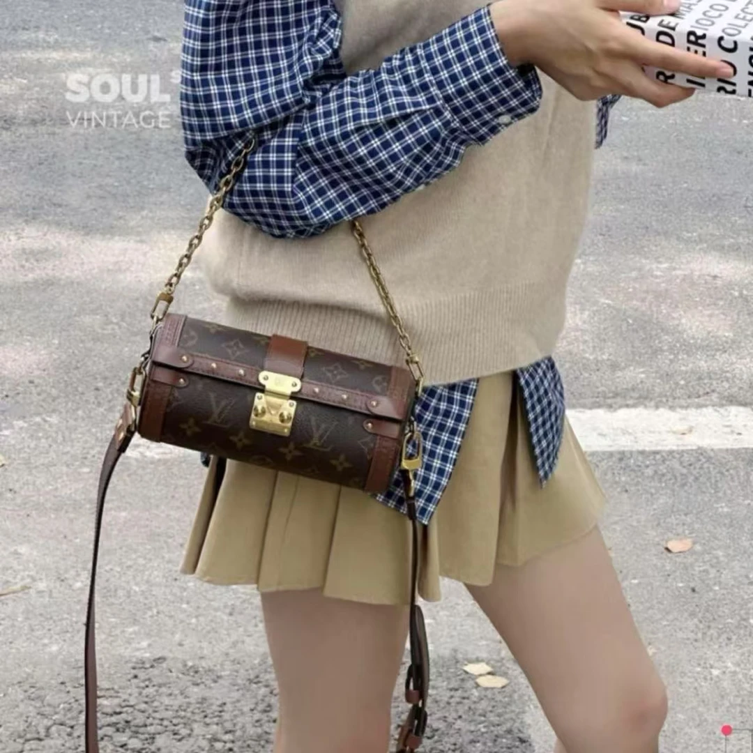 95新 LouisVuitton/路易威登 LV 老花 圆筒 巴比龙/677188855