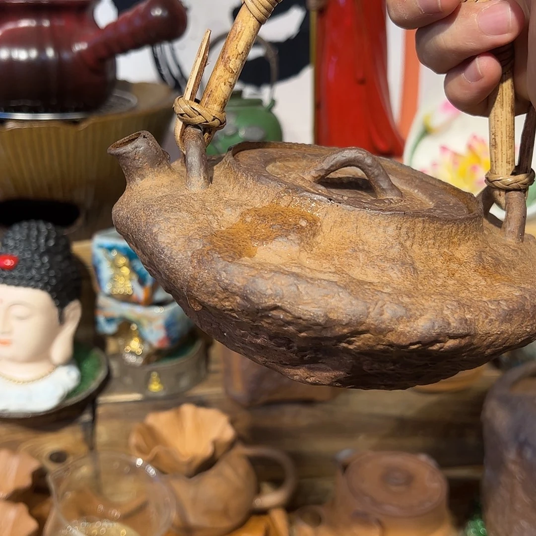 可以养的粗陶原矿老岩泥茶器