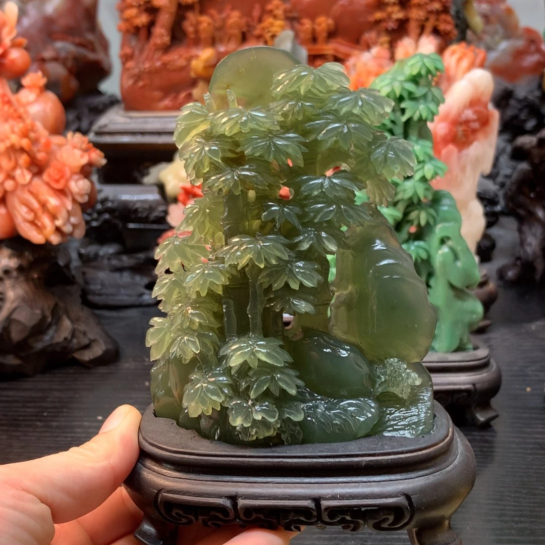 辽宁石丹东晶摆件