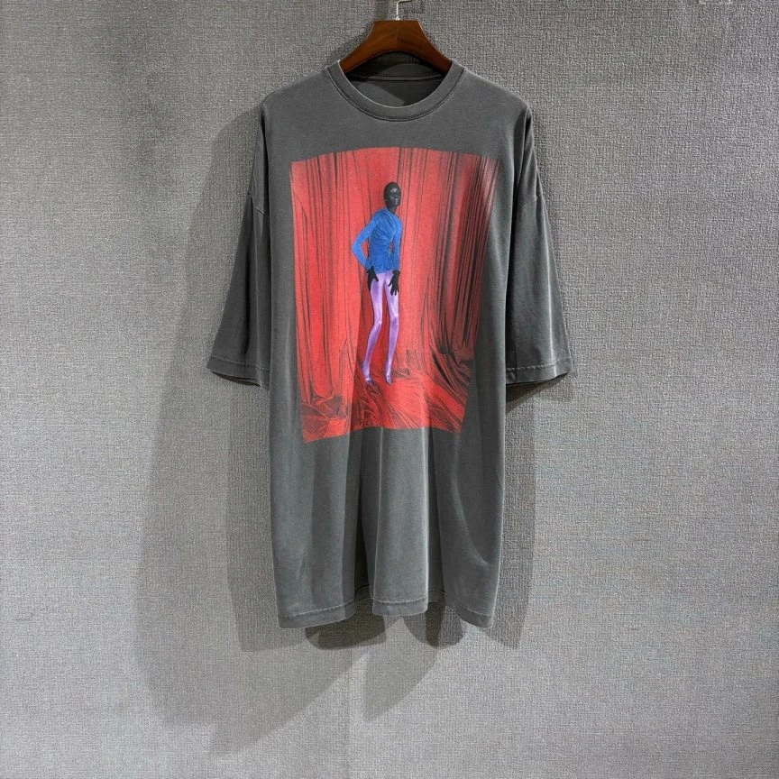 95新 Balenciaga/巴黎世家 （pm）人像印花短袖 xs码/8564