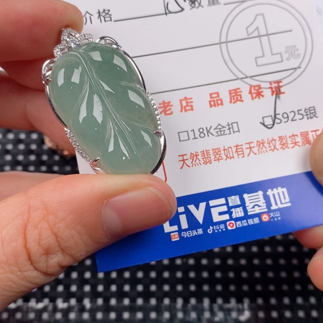 翡翠银S925镶嵌颈饰