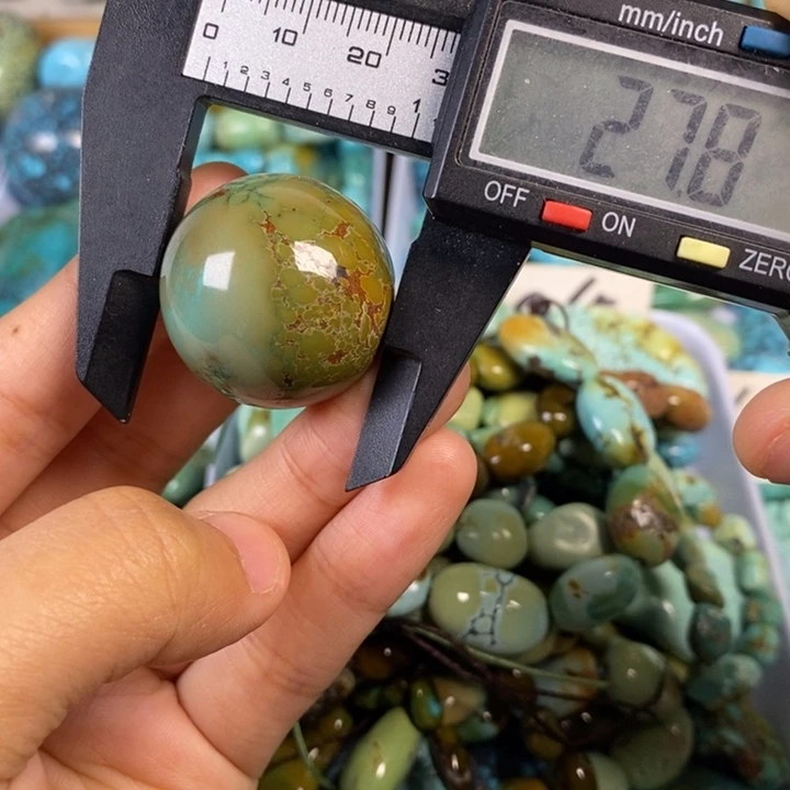 绿松石未镶嵌绿松石圆珠手链项链手链吊坠