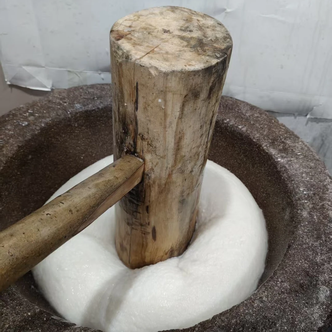 石臼锤打糯米糍粑精品软糯香甜传统风味