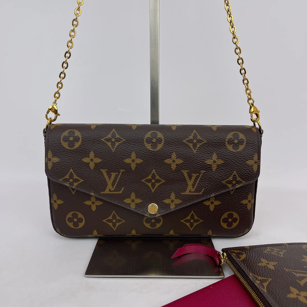95新 LouisVuitton/路易威登 LV棕色斜挎包内标TJ1156底21 K936