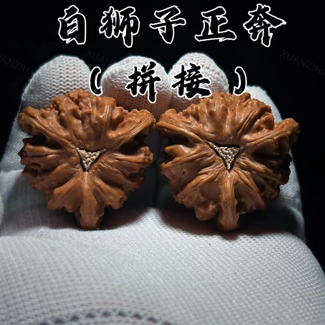 DZ72 【東子专属】白狮子正奔（拼接）文玩核桃