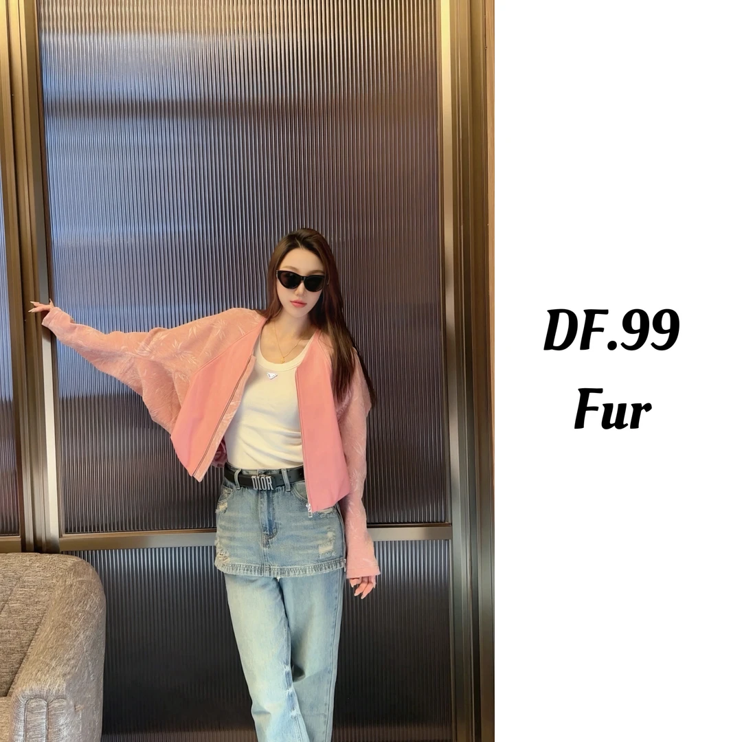 静静.DF99｜25新款绵羊皮真皮外套皮加布时尚百搭女士外套-25111-B