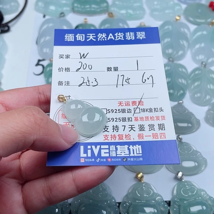 翡翠颈饰未镶嵌W****?天然翡翠吊坠
