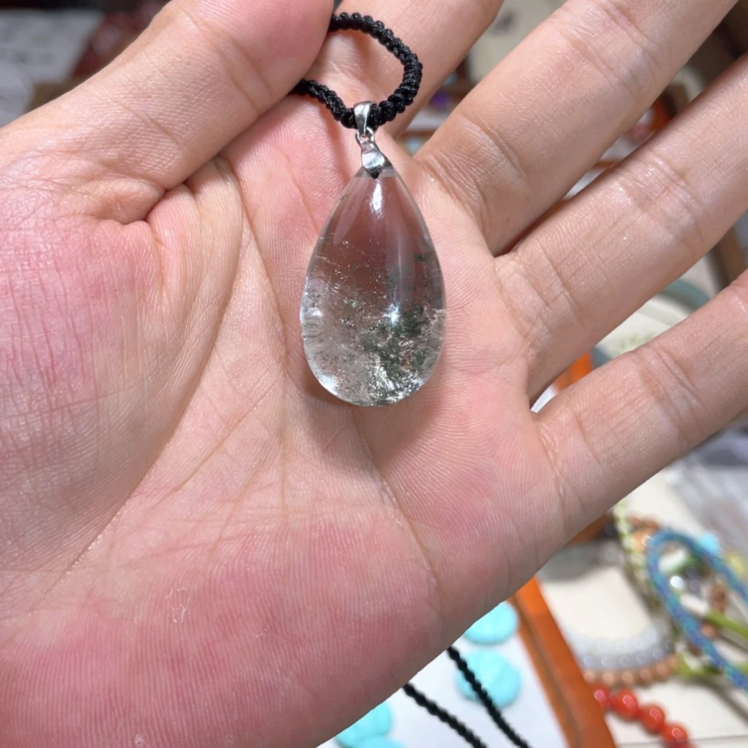 水晶颈饰银S925镶嵌盈*水滴