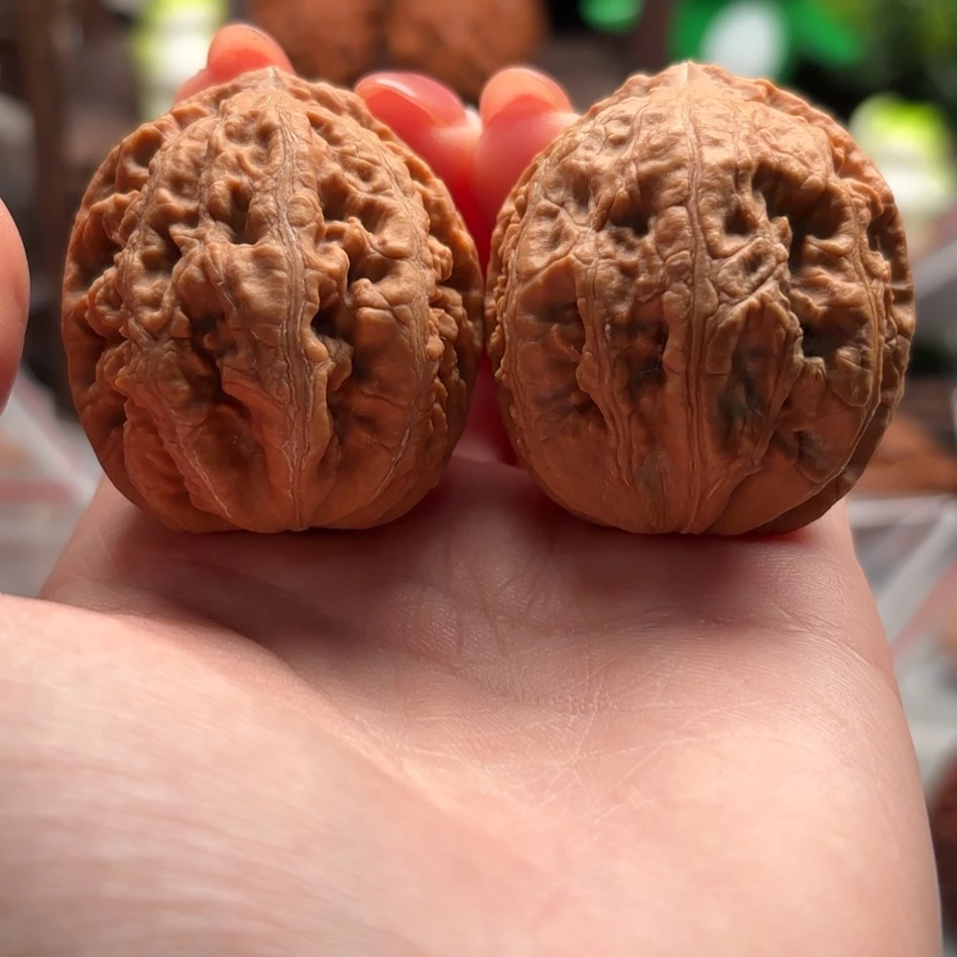 文玩核桃把件小蛙花皮34