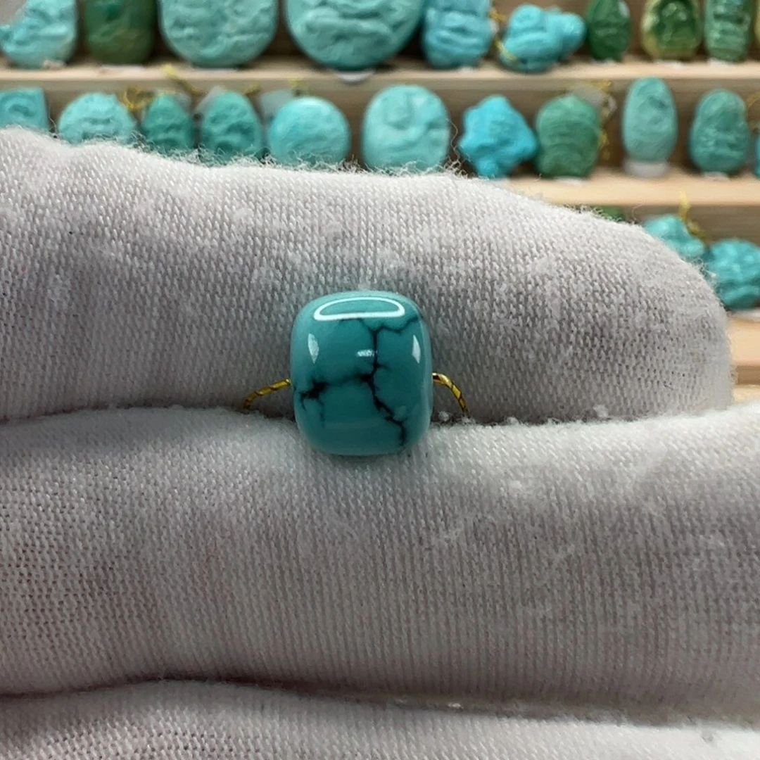 未镶嵌绿松石老型珠9.5x8mm