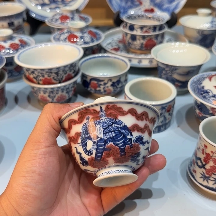 瓷片茗韵的花鸟在