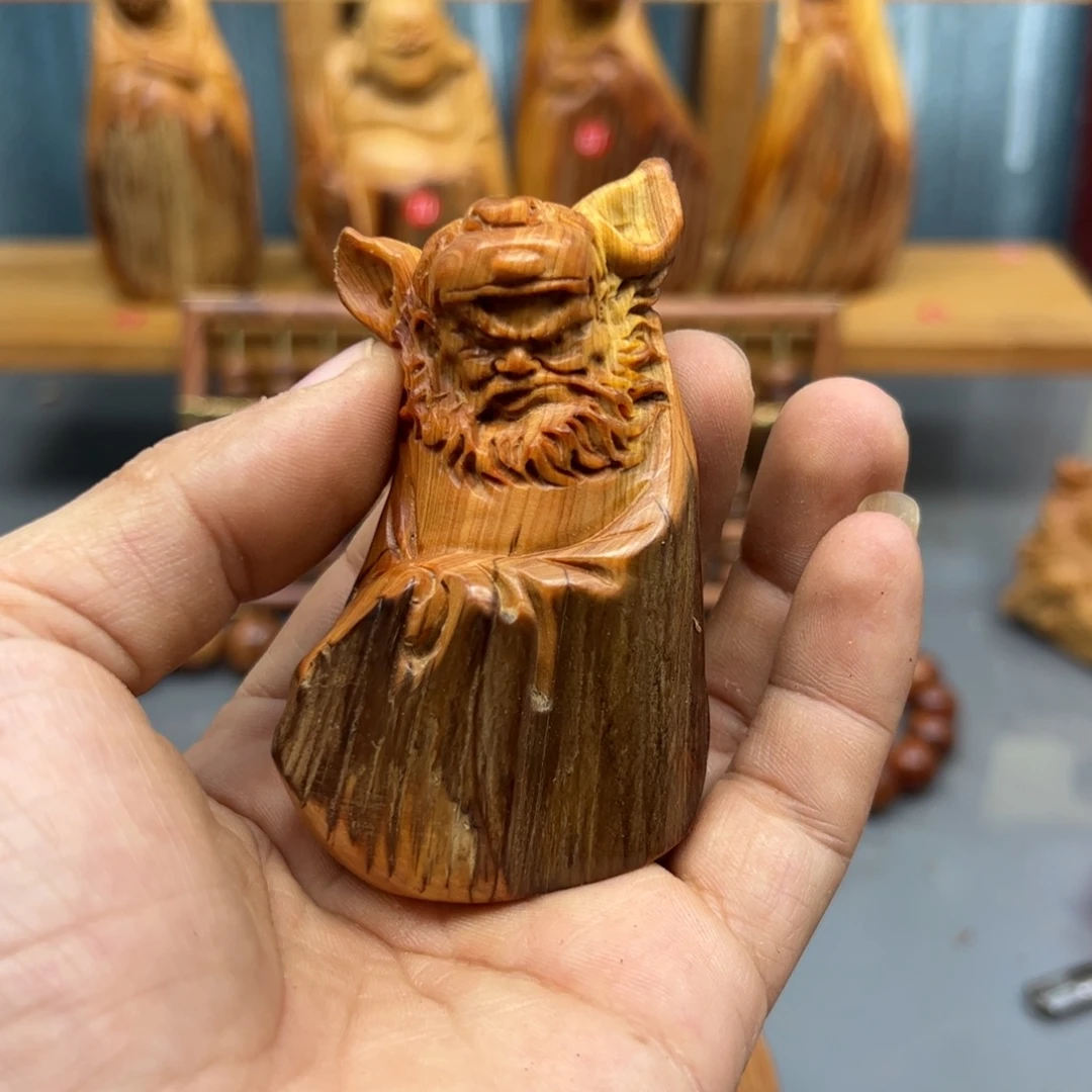 行***問木崖柏木摆件手把件