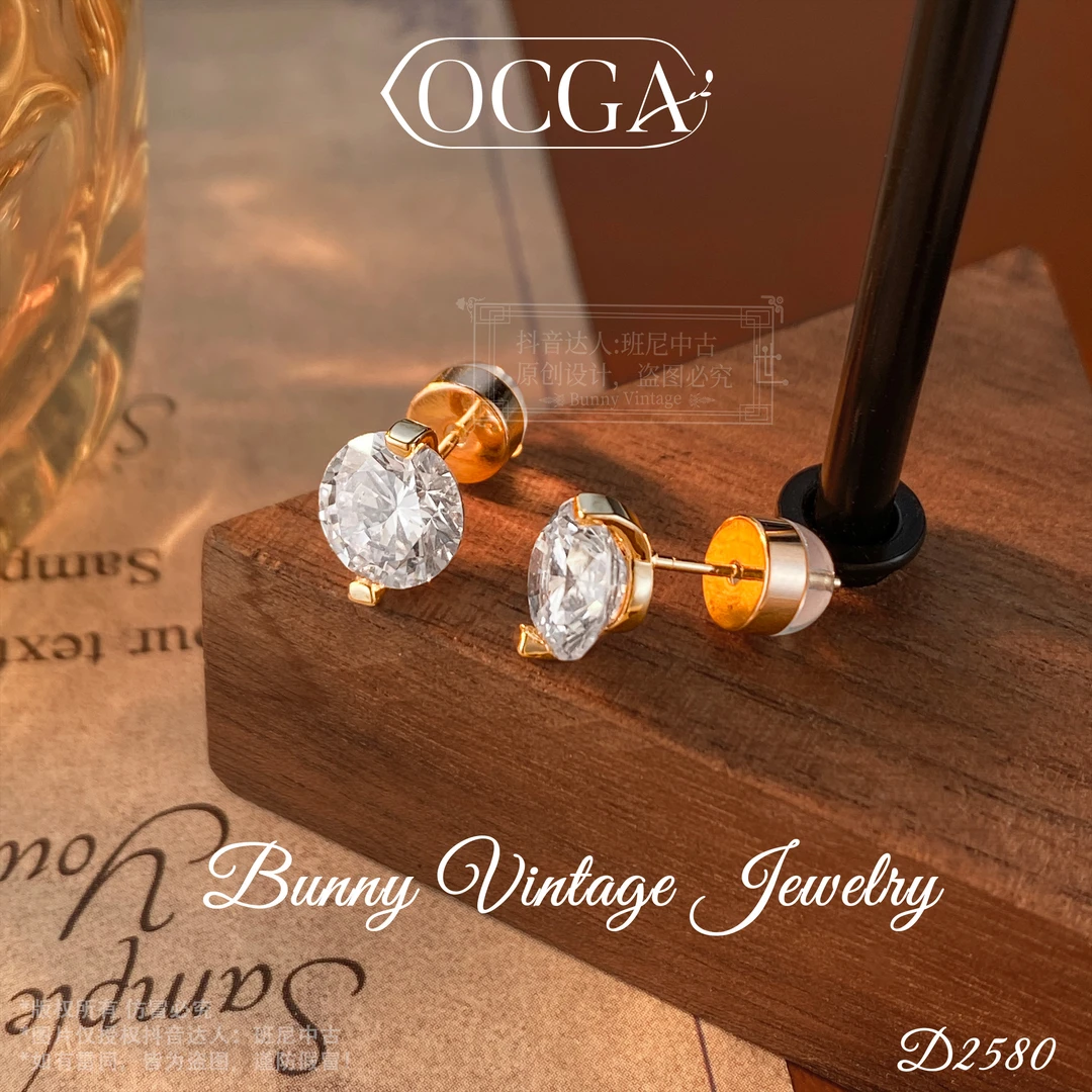 镀K金D2580法★【天使之光】OCGA 欧斯伽斯耳钉