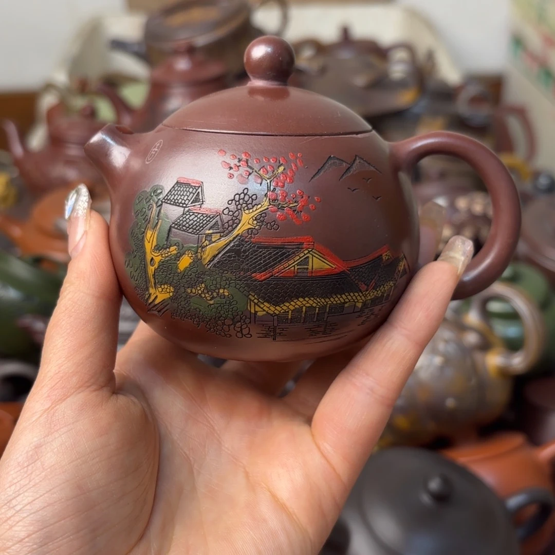 紫砂茶壶整口痕迹晃盖