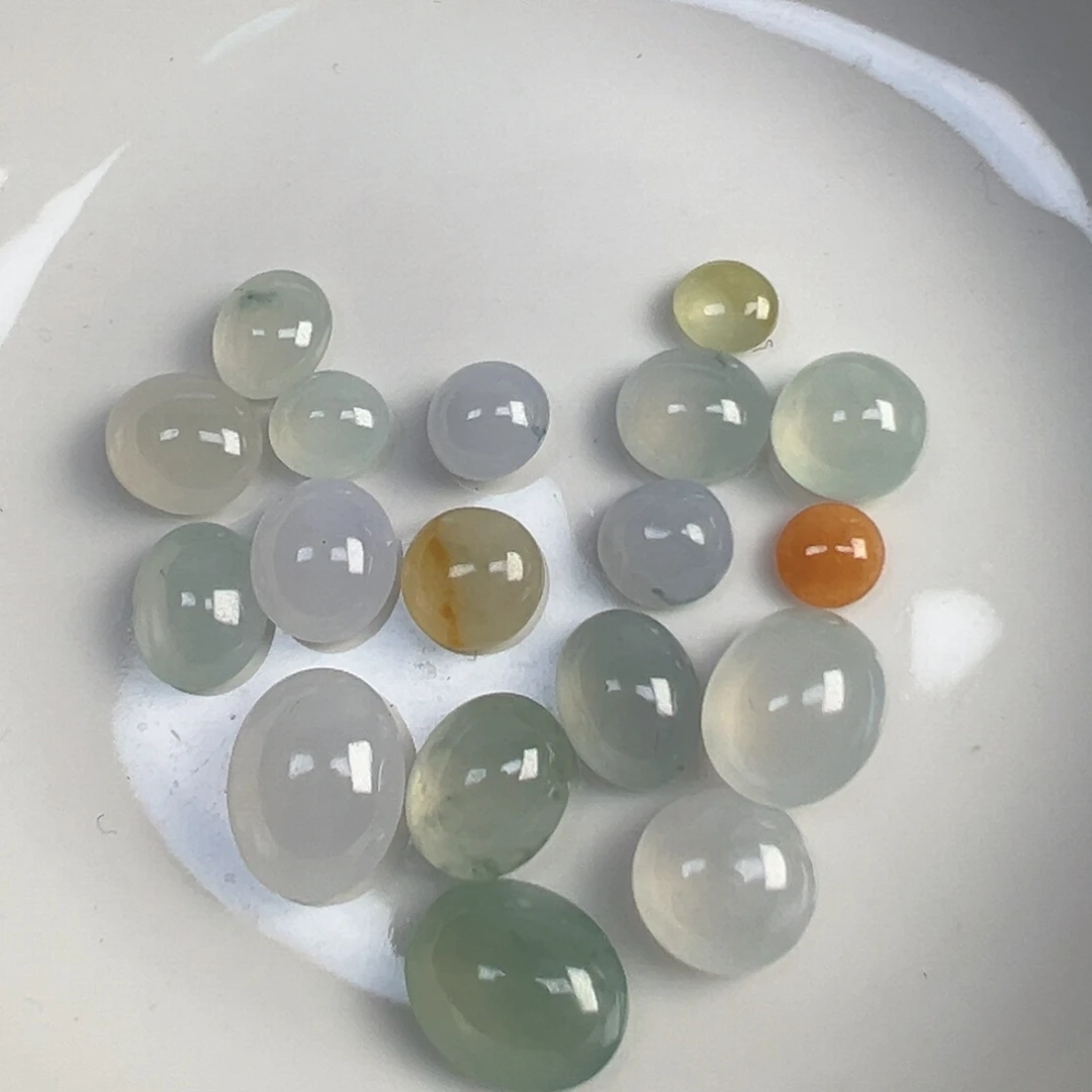 翡翠散珠翡翠蛋面一个可挑