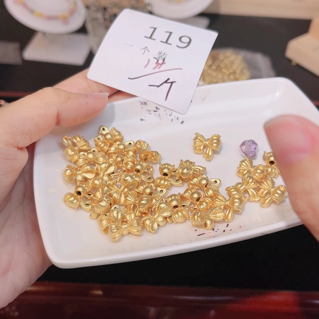 紫晶珠宝半成品银S925镀金镶嵌119