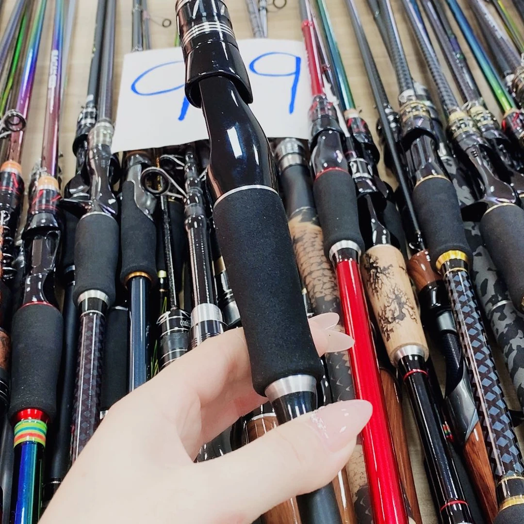 黑银色直柄路亚竿2.1米