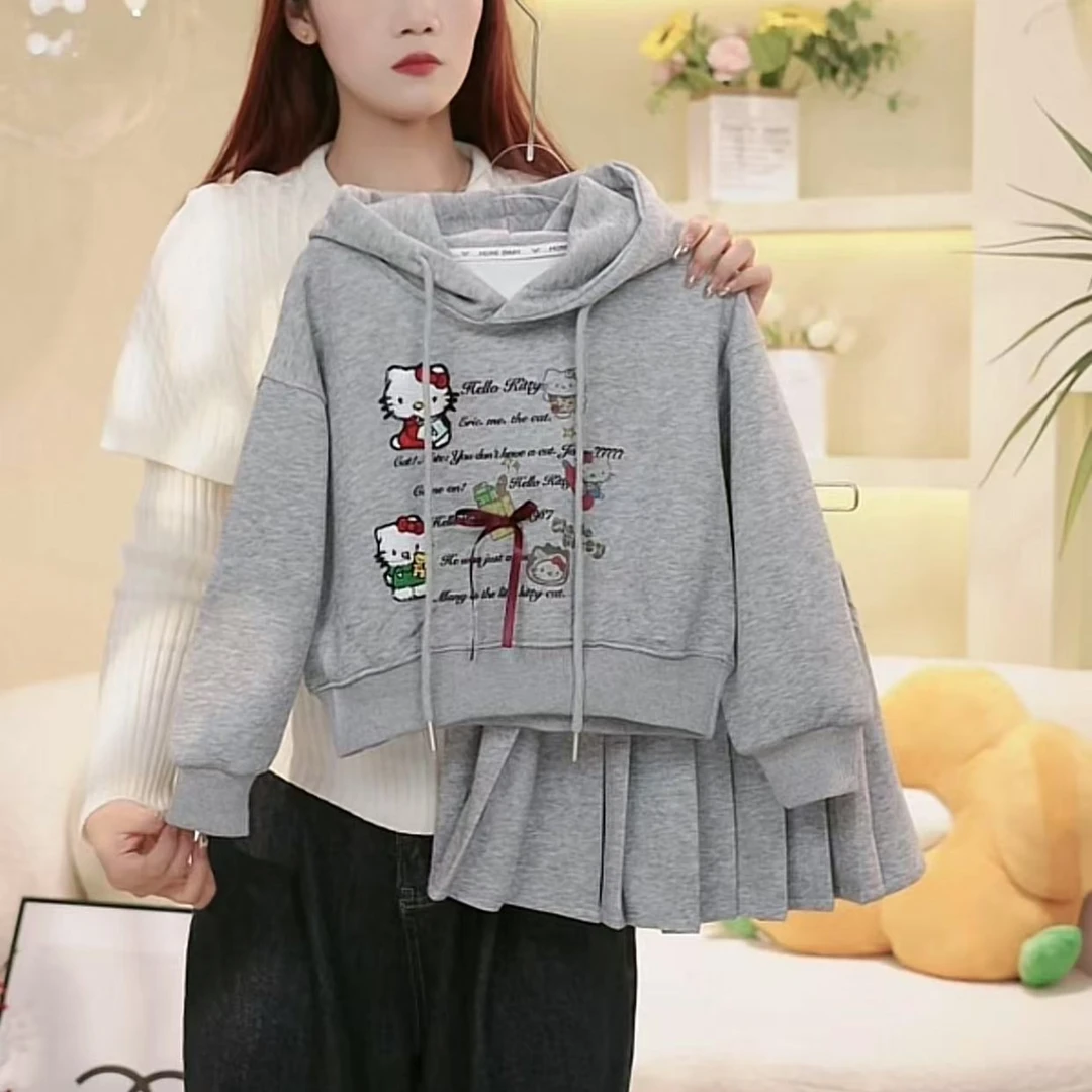 Nuoxiaopu/诺小铺童品 2025春款女童洋气休闲花边针织短裙套装