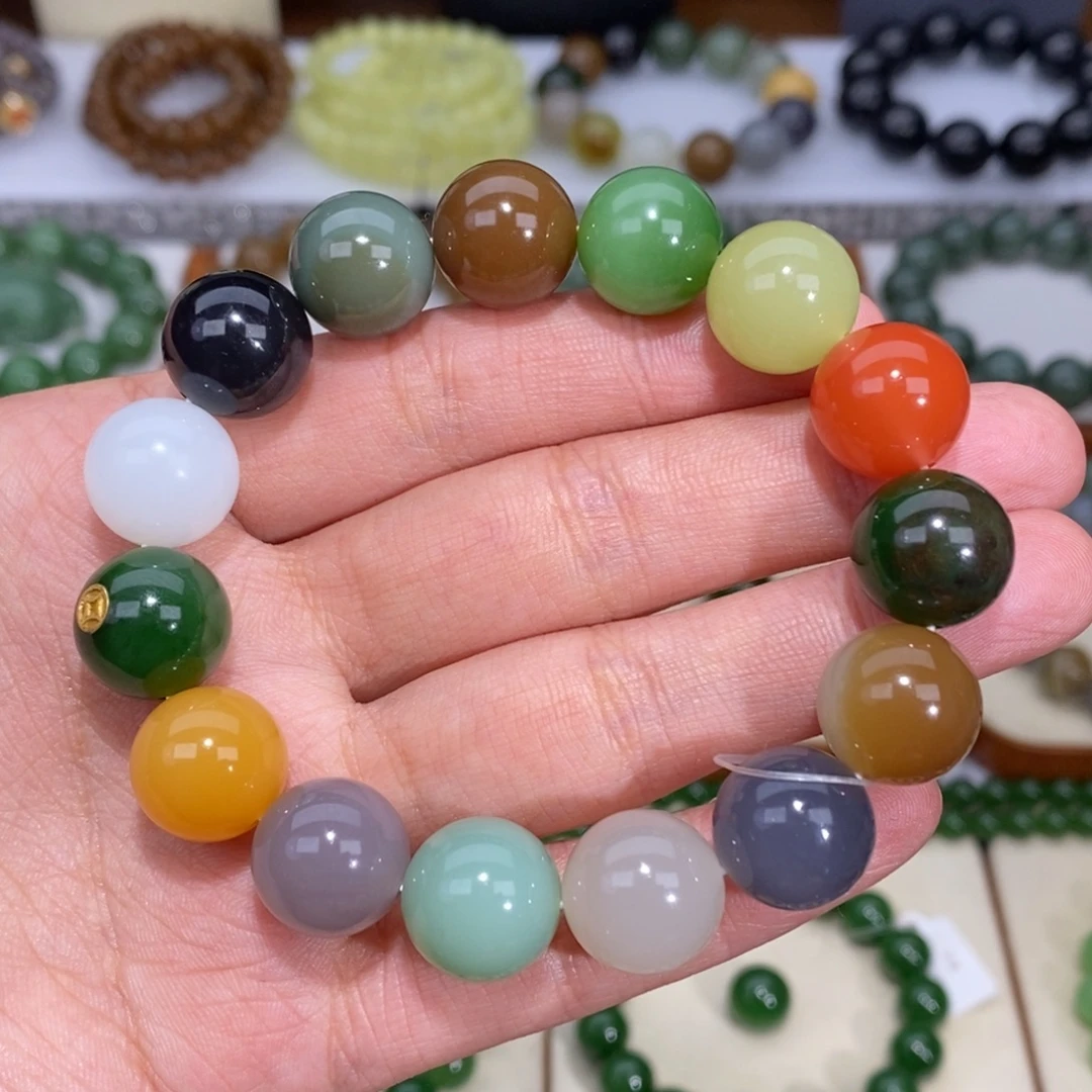 和田玉未镶嵌手串卡14