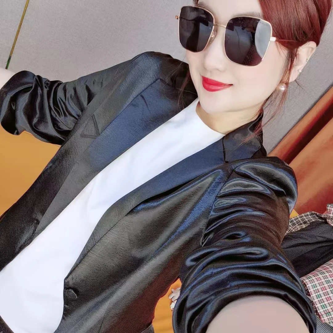 春季新款高端男士潮流百搭个性胸标休闲西服SH25176511