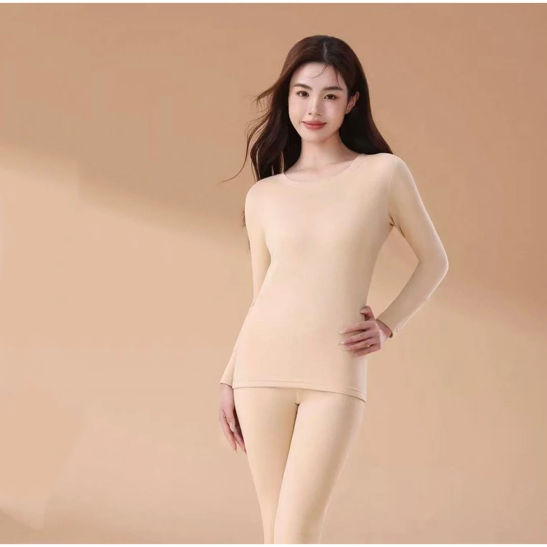 女款保暖内衣套装亲肤恒温双面磨毛1125-1#
