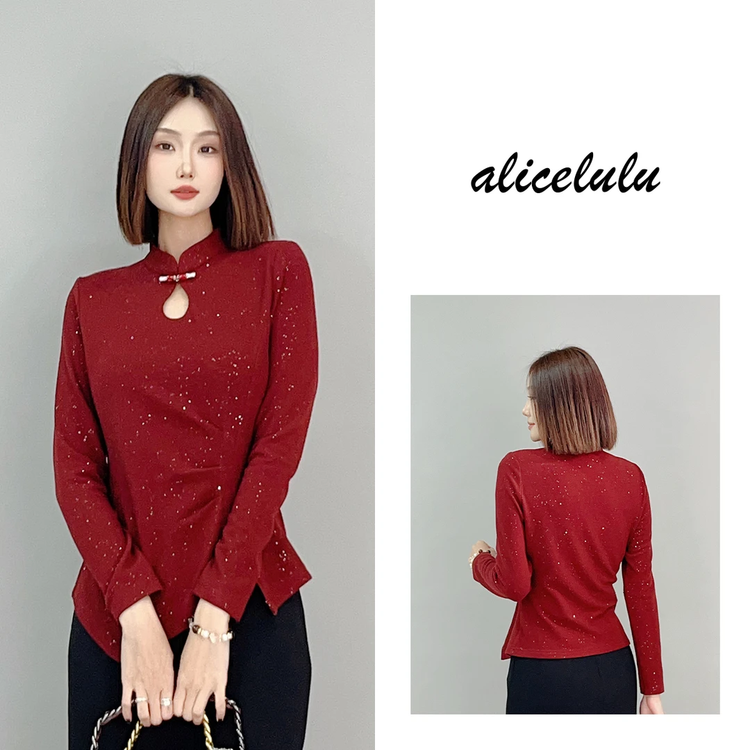 3 ALICE “石榴红了”衬衫 国风雅韵 显瘦百搭 S2141645A