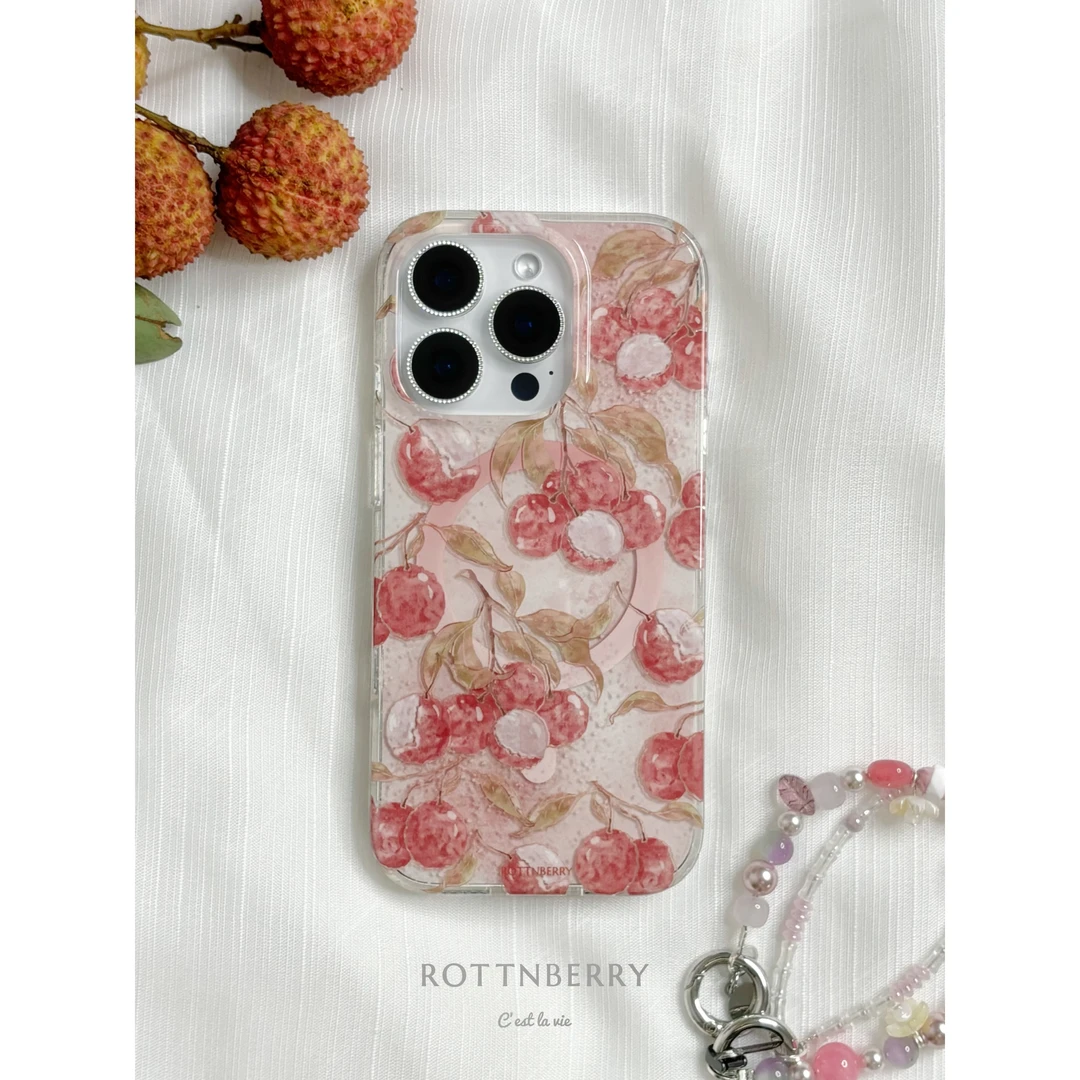 RottnBerry · “顺顺荔荔” 磁吸薄手机壳iphone16promax/15/14支架