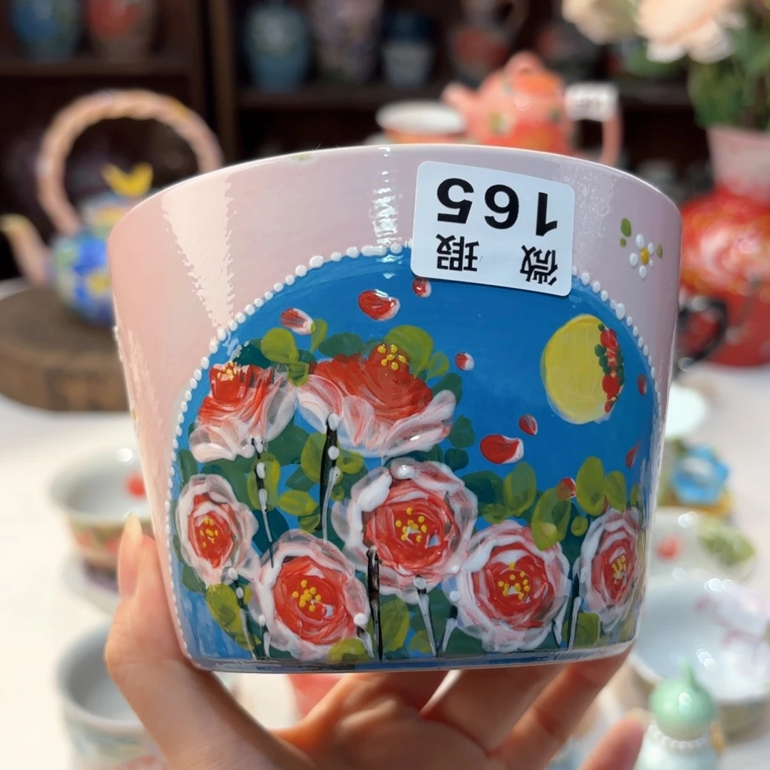 景德镇手绘高温釉下彩陶瓷茶具