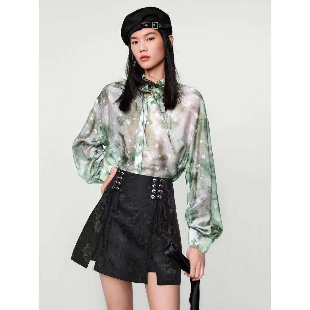 浪漫印花衬衫（不含配饰）-0123