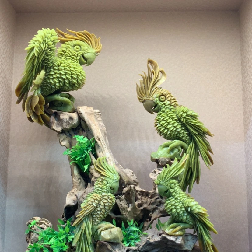 【闪购商品】未镶嵌蛇纹石玉摆件覆膜