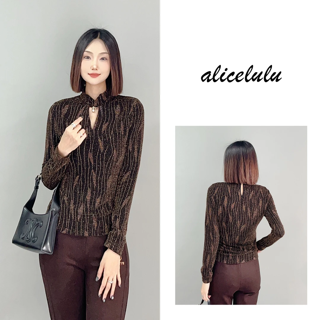 4[alicelulu] “风吹麦浪”衬衫 璀璨闪耀 小心机 S1034682E