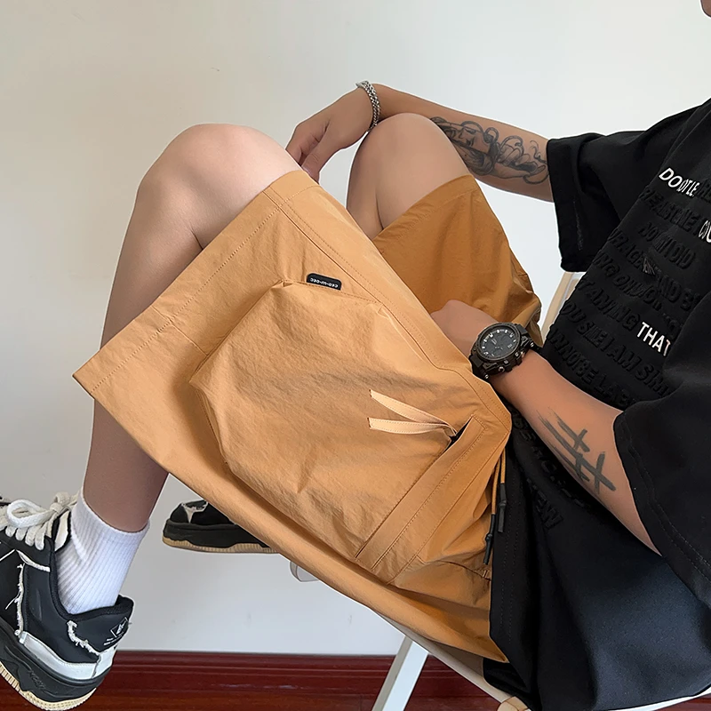 工装短裤男夏季2025新款潮牌直筒宽松大口袋五分裤中裤运动沙滩裤