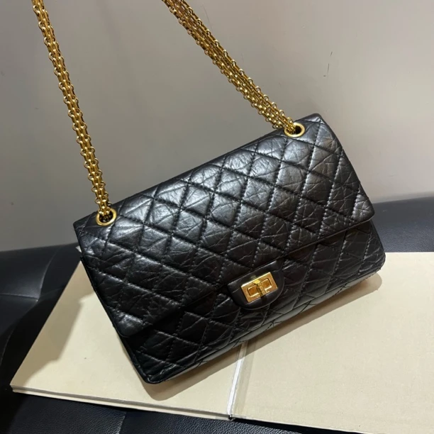 95新 Chanel/香奈儿 Chanel香奈儿黑金2.55小号