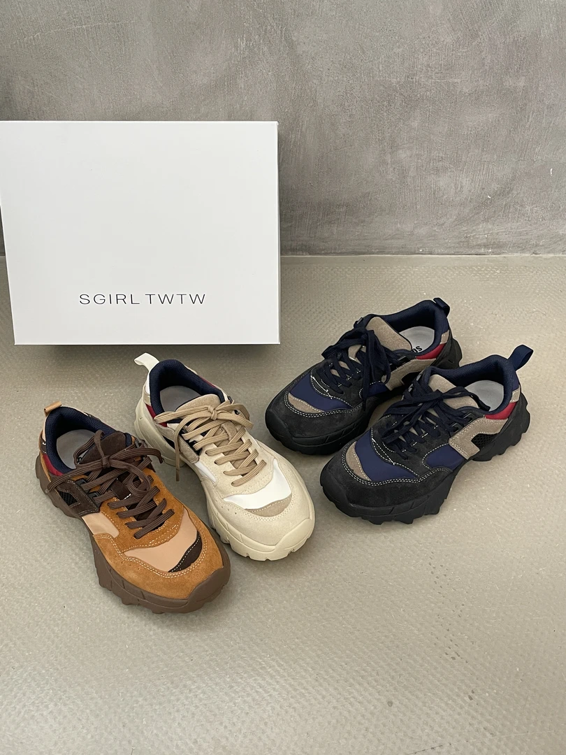 SGIRL TWTW时尚厚底户外徒步登山鞋新款百搭运动休闲老爹鞋A575-2