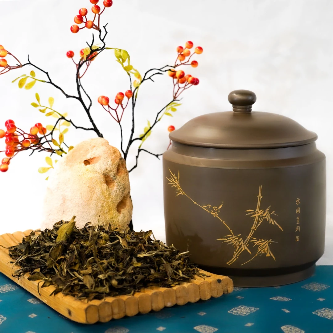 【2斤装】本陶手作钦州坭兴陶直筒竹节醒茶存茶罐