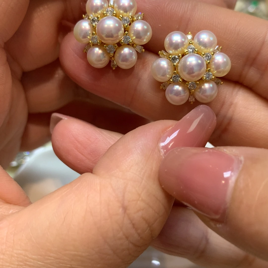 淡水珍珠耳饰未镶嵌