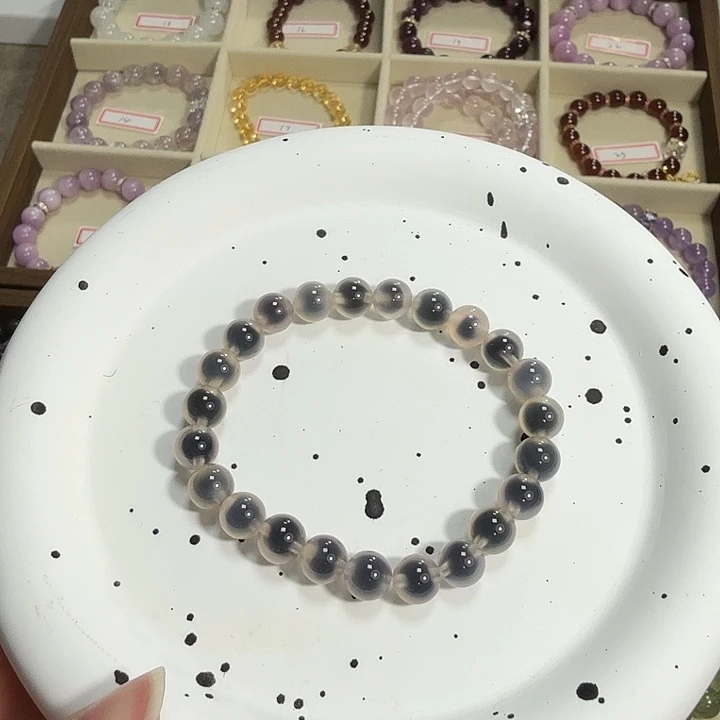 手串银S925镶嵌水晶玛瑙手串天然