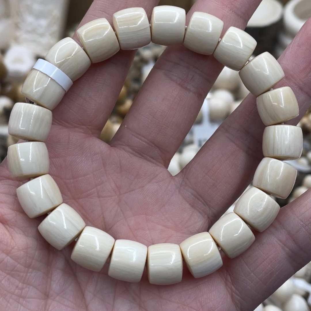 猛犸象牙手串/手链/手镯福利特价9x10芝士皮直切